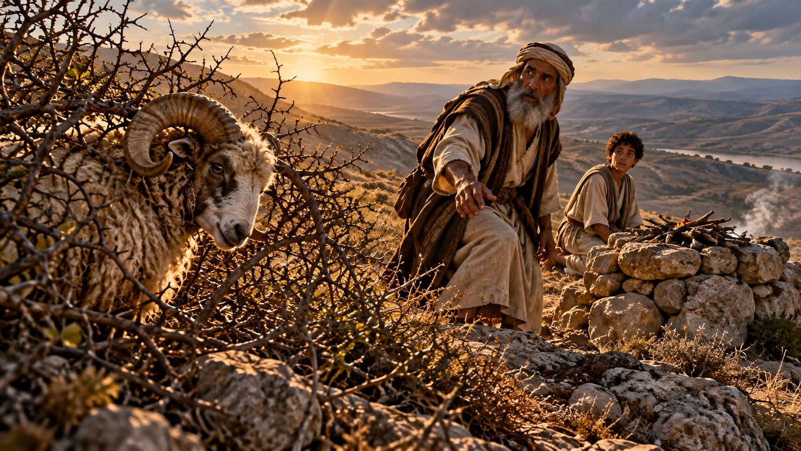 The Ram in the Thicket: The Lord Will Provide Illustration: The Ram in the Thicket: The Lord Will Provide