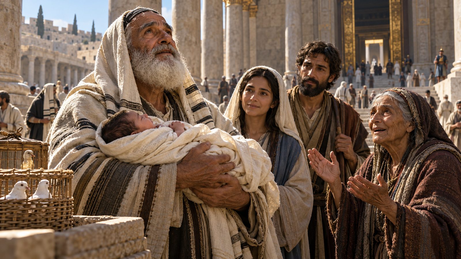 Simeon and Anna Recognize the Messiah Illustration: Simeon and Anna Recognize the Messiah