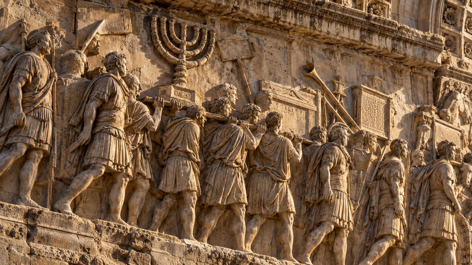 The Menorah in Rome: The Arch of Titus Relief Illustration: The Menorah in Rome: The Arch of Titus Relief