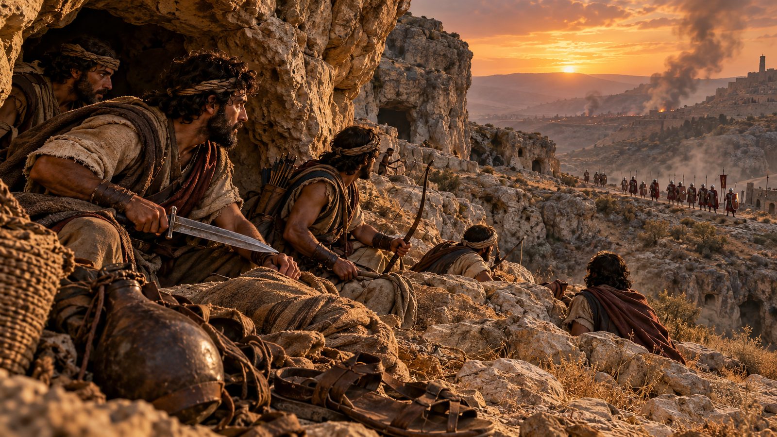 Jewish Fighters in the Bar Kokhba Revolt Illustration: Jewish Fighters in the Bar Kokhba Revolt. The Jews rise against Rome in the Bar Kokhba revolt, AD 132–135, after Hadrian plans to rebuild Jerusalem as a Roman city.